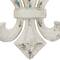 White Metal Vintage Fleur de Lis Wall Decoration